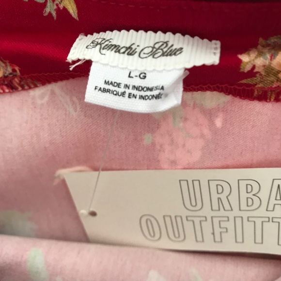 NWT Kimchi Blue Lyla Bow Detail Mini Dress Bow L Black Red Urban Outfitters - Picture 13 of 15